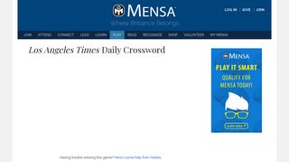LA Times Crossword - American Mensa