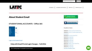 About Student Email – Students - LATTC