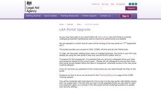 CCMS training - LAA Portal Upgrade