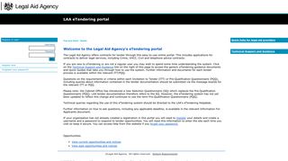 LAA eTendering portal
