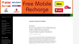 Laaptu.com free talktime | Free Mobile Recharge, Free Paytm Cash