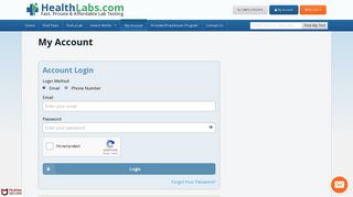 My Account - Health Labs