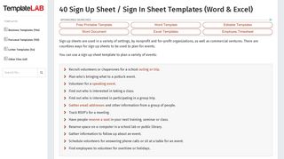40 Sign Up Sheet / Sign In Sheet Templates (Word ... - Template Lab