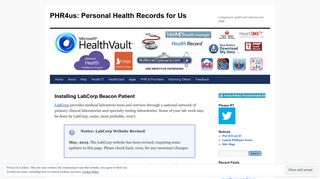 Installing LabCorp Beacon Patient | PHR4us: Personal Health ...