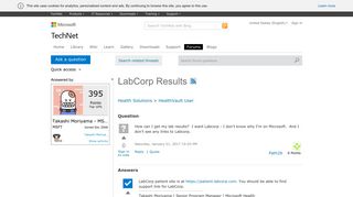 LabCorp Results - Microsoft