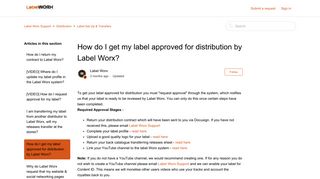 How do I get my label approved for distribution by Label Worx ...