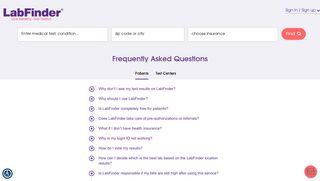 Frequently Asked Questions | LabFinder