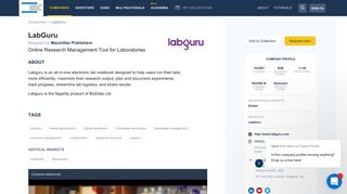LabGuru Online Research Management Tool for Laboratories