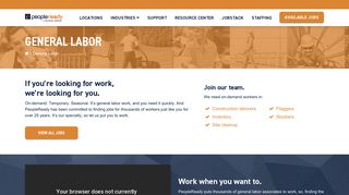 General Labor Job Openings | PeopleReady