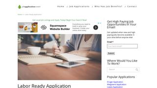 The Labor Ready Application Details | Job Application Center