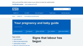Am I in labour? - NHS