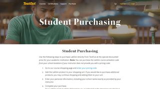 Student Purchase - TestOut