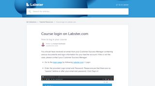 Course login | Labster Help Center