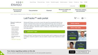 LabTracks™ web portal | Envigo