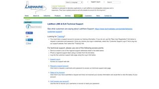Support - LabWare
