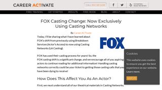 FOX Casting Change: Now Exclusively Using Casting Networks