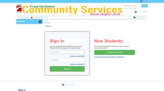 Login - LACC Community Services Extension