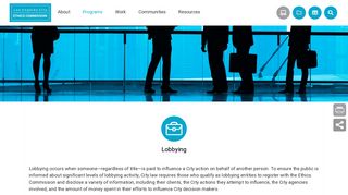 Lobbying – Ethics Commission - City Ethics Commission