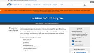 Louisiana LaCHIP Program | Benefits.gov