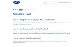 Cloudbox - FAQ | Seagate Support - LaCie