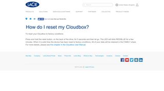 How do I reset my Cloudbox? | Seagate Support - LaCie