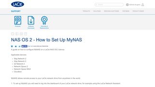 NAS OS 2 - How to Set Up MyNAS | Seagate Support - LaCie