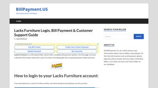 Lacks Furniture - (956) 702-3361 | Bill Payment & Account Login Guide