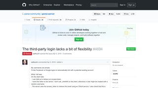 The third-party login lacks a bit of flexibility · Issue #4694 · parse ...