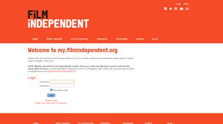 Film Independent: User Login