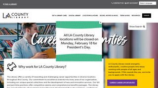 Career Opportunities – LA County Library