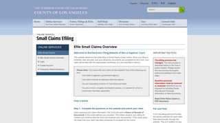 LASC - Efiling Small Claims - LA Court