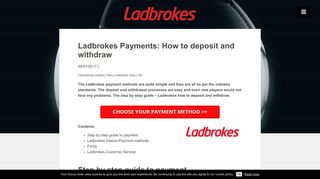 Ladbrokes Payment Methods: Ways to deposit & withdraw