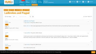 Ladbrokes and Paypal - OLBG Sports Betting - OLBG.com