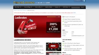 Ladbrokes Review | Ladbrokes Bonus Code & Poker Download