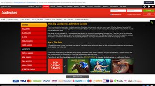 Play Online Jackpot Slots at Ladbrokes Casino