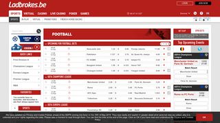 Football odds, bet online today - Ladbrokes Sports - Ladbrokes.be
