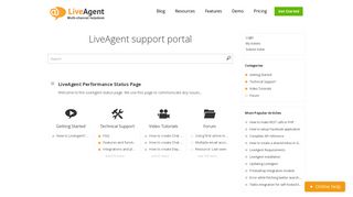 LiveAgent support portal