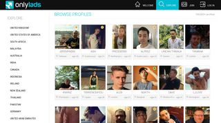 Viewing profiles : Only Lads - free gay dating & gay chat social network