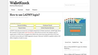 What are benefits of LADWP login account - Selfserve to manage ...