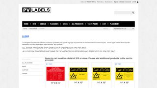 LADWP Signs - NEC and UL Compliant - PV Labels