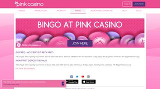 Pink Casino Bingo | Online Bingo | The Best Place To Play
