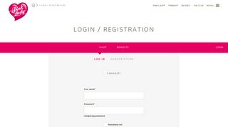 Login / Registration | Pink Lady®