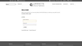 Lafayette Interior Fashions: User Login