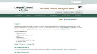 Jobs - Lafayette General Health
