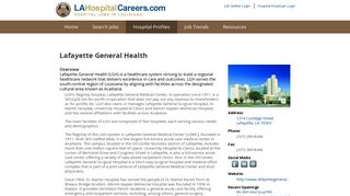Lafayette General Health - Louisiana Health Care Jobs | LA Hospital ...