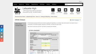 Infinite Campus / Grading and Reporting / Lafayette High School