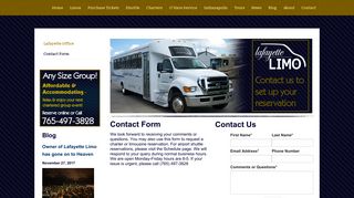 Limousine Reservations Bus Scheduling Bus Reservations Lafayette ...