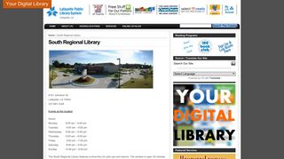 Lafayette Public Library » South Regional Library