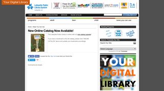 Lafayette Public Library » New Online Catalog Now Available!