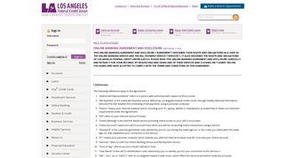 Los Angeles Federal Credit Union | Disclosures Online Banking